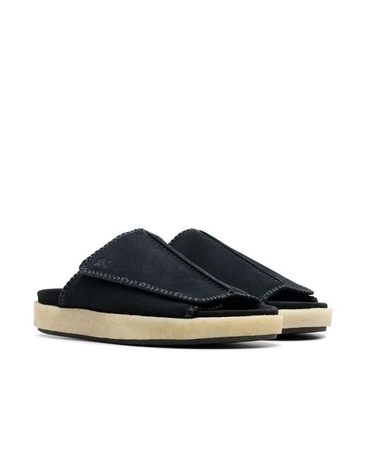 Clarks Blue Overleigh Sliders for men