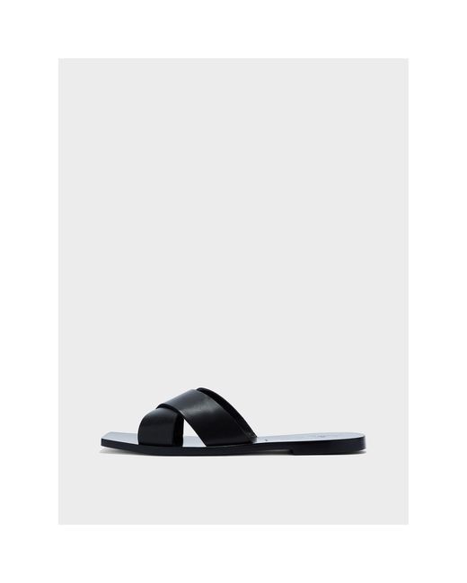 Aeyde Brown Faye Flat Sandals