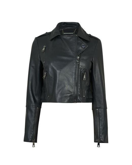 Ted Baker Black Ssalli Leather Jacket