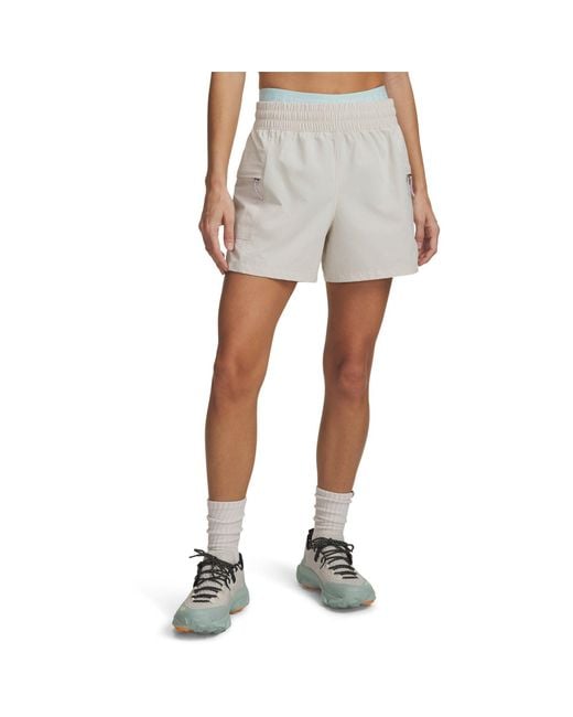 Under Armour White Explor Hike Tech Shorts