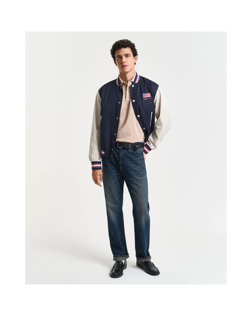 Gant Blue Sunfaded Piqué Polo Shirt for men