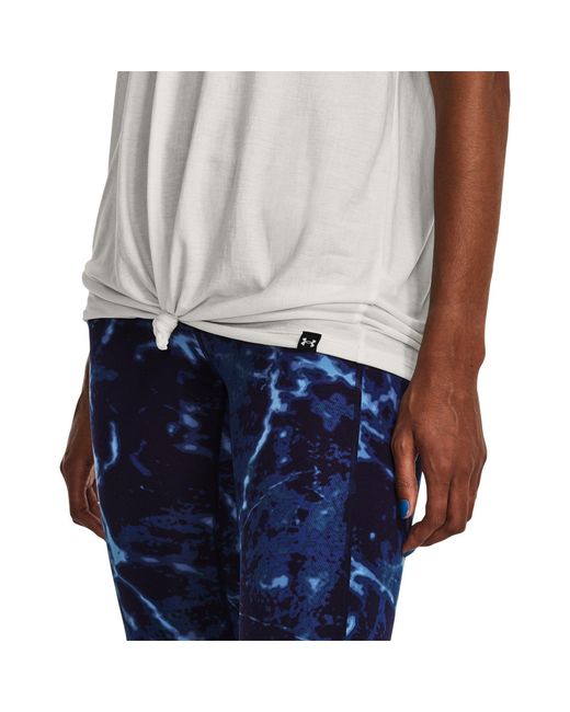 Under Armour White Deep V Short-Sleeve Performance Gym Top
