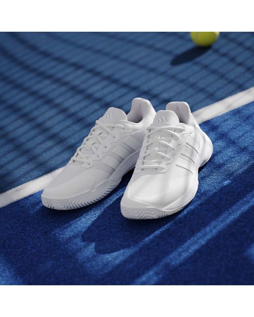 Adidas White Gamecourt Tennis Shoes for men