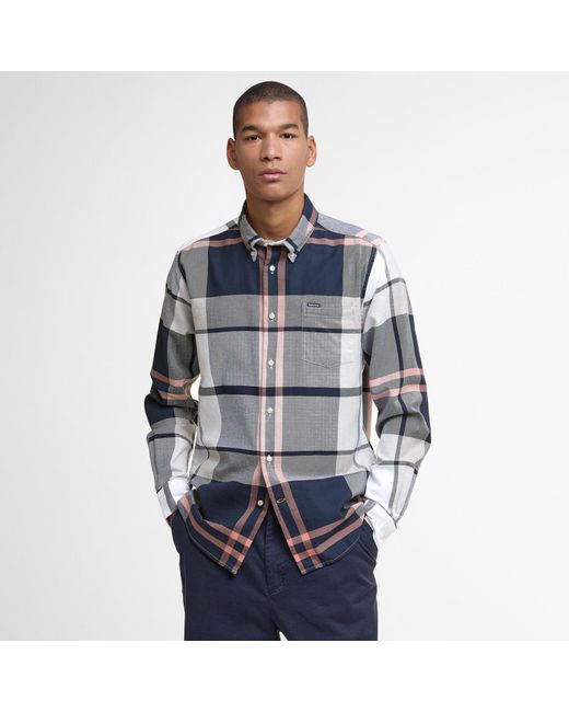 Barbour Blue Dunoon Long Sleeved Shirt for men