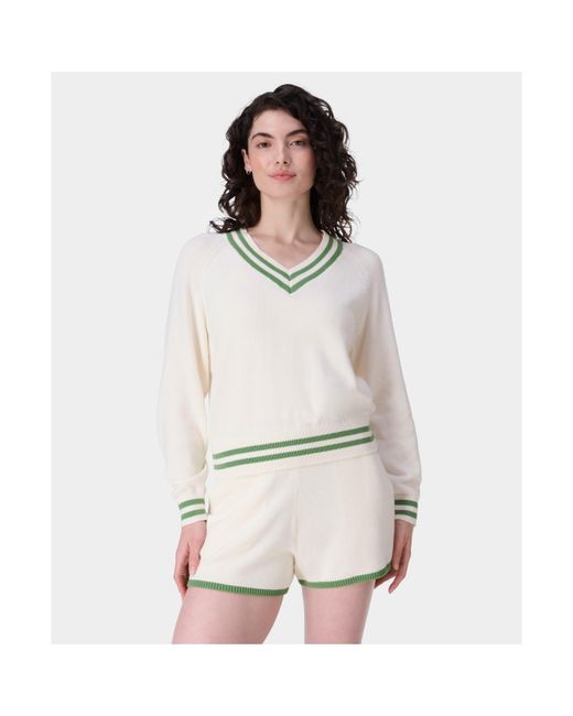 Sweaty Betty White Lightweight Knit Streamlined Fit Crew Neck Jumper
