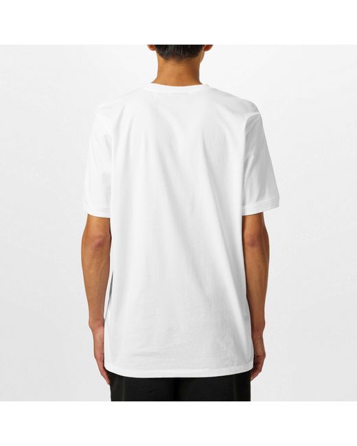 HUGO White Diragolino Contemporary T-Shirt With Logo Detail for men