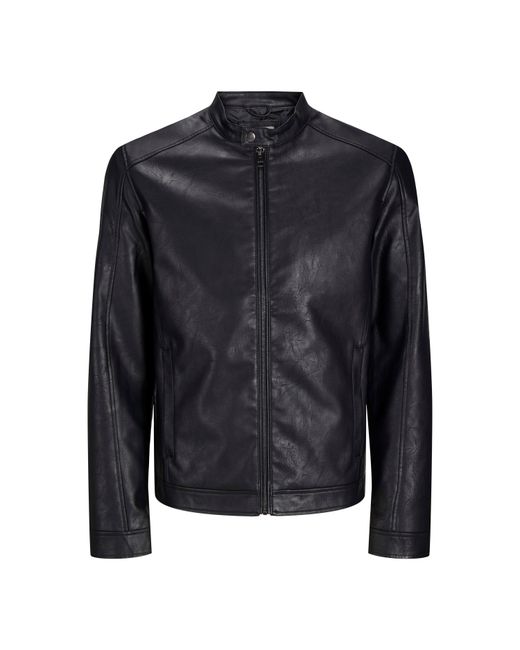 Jack & Jones Black Jack Dylan Pu Jacket Plus Size for men