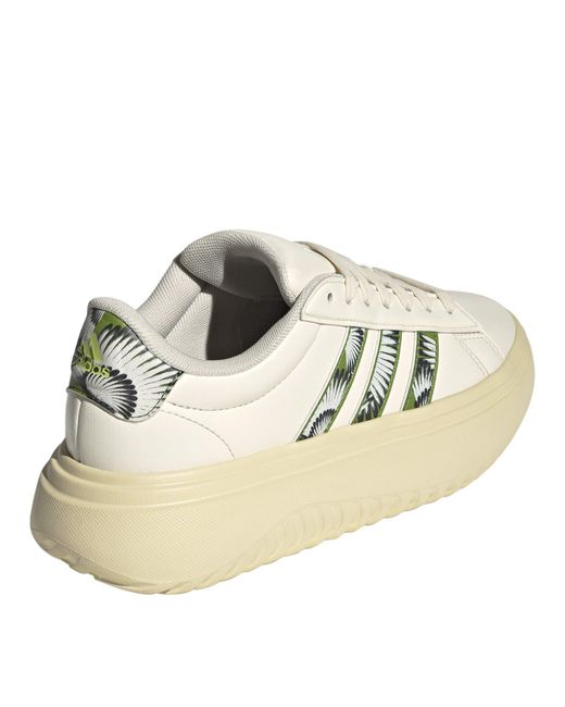Adidas Natural Grand Court Platform Shoes