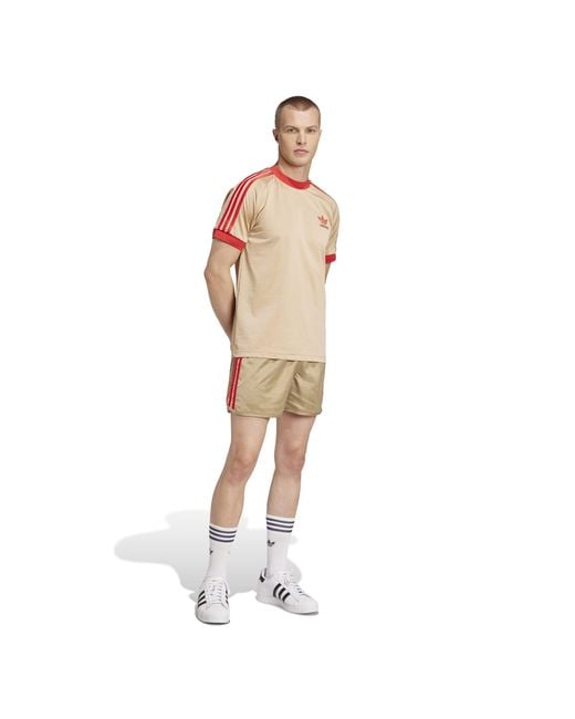 Adidas Natural David Beckham Originals 3-Stripes Shorts for men
