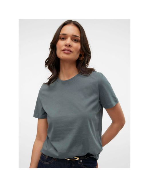 Vero Moda Green Paulina Short Sleeve T-Shirt