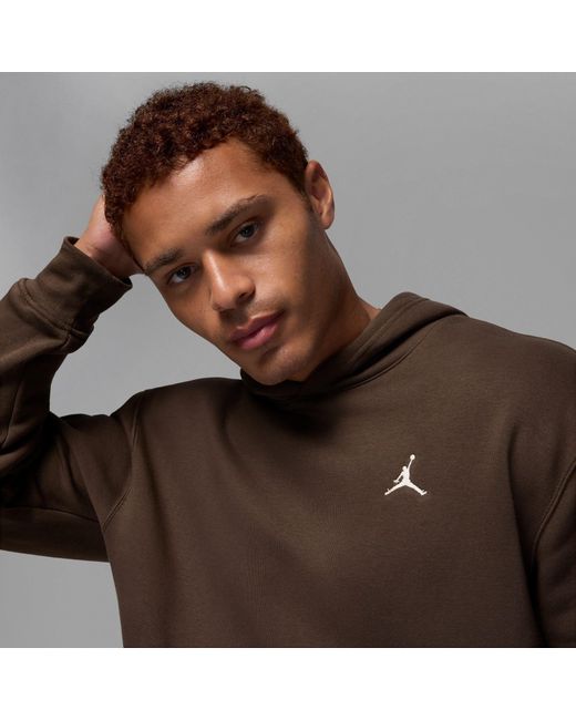 Nike Brown Essential Fleece Pullover Hoodie for men