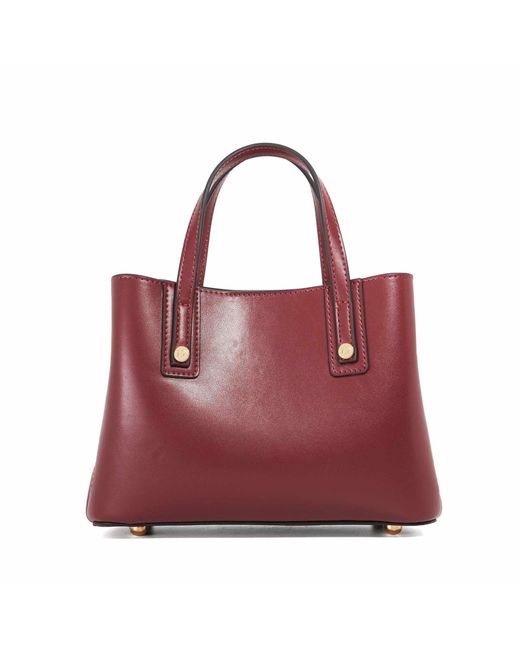 Dune Red Deavie Top Handle Bag