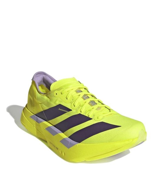 Adidas Yellow Adizero Adios Pro 4 Shoes for men