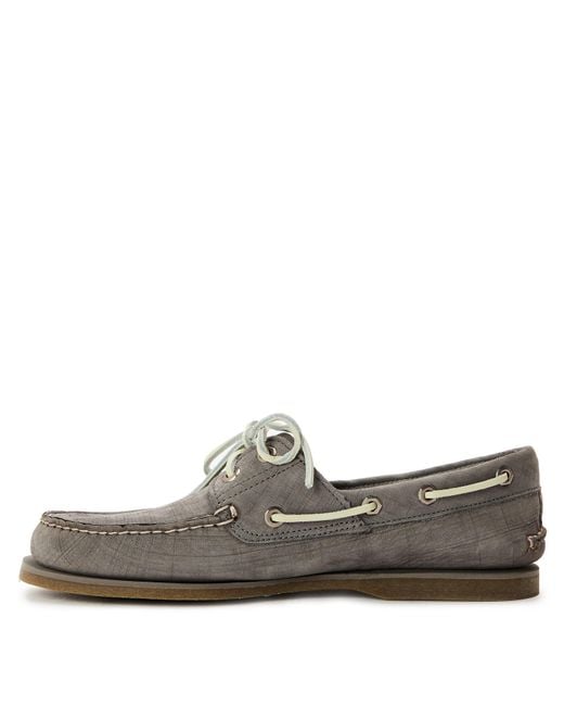 Timberland Gray Boat Shoes for men