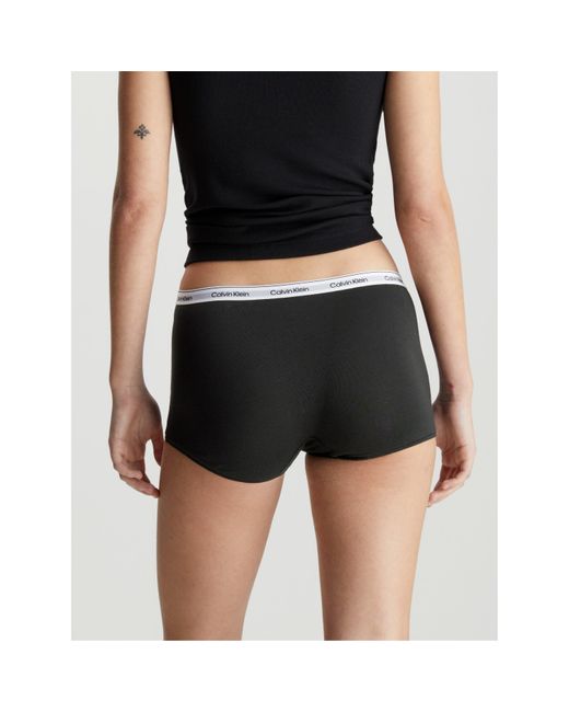 Calvin Klein Black Streamlined Soft Fabric Boy Shorts