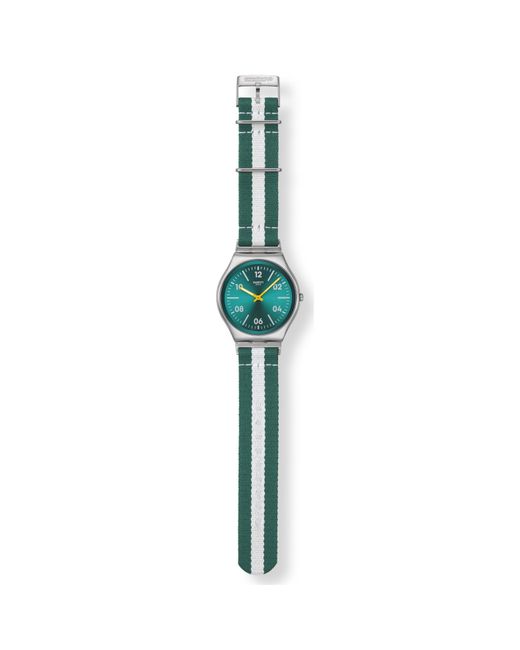 Swatch Blue Skin Irony 42 Metal Slim Profile Analogue Quartz Watch for men