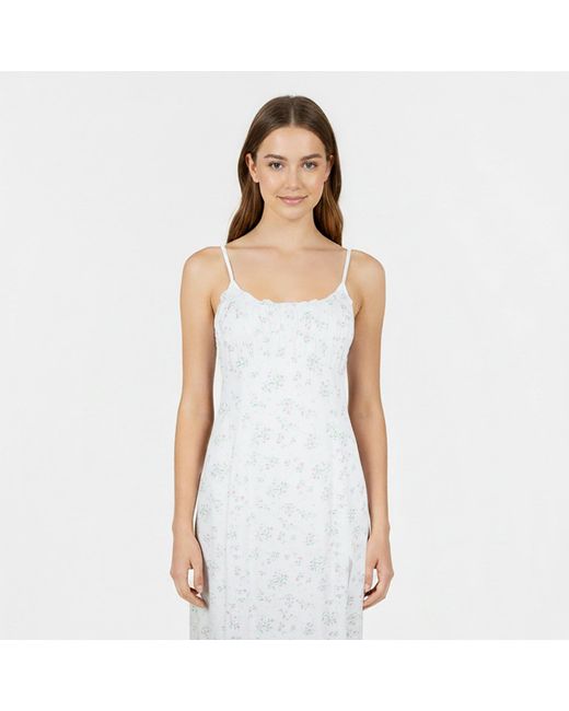Jack Wills White Jw Ruched Midi Slit Tea Dress