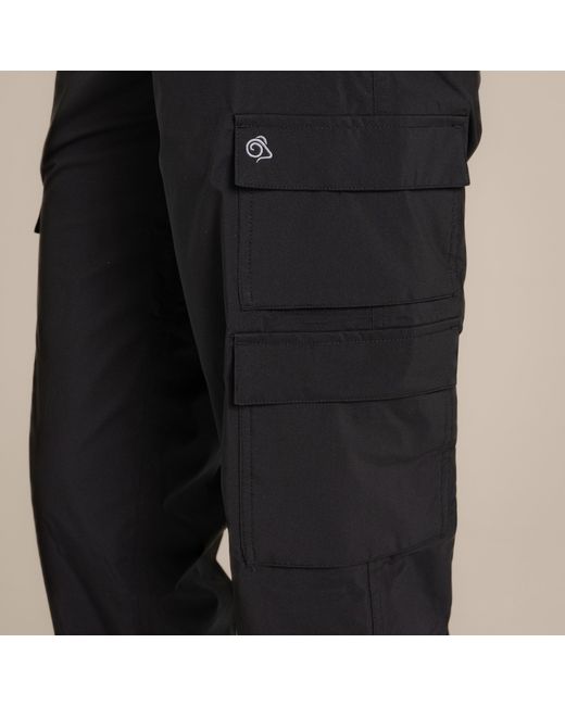 Craghoppers Black Natales Waterproof Walking Trousers