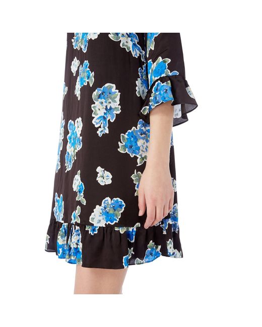 iBlues Blue Vargas Printed Shift Dress