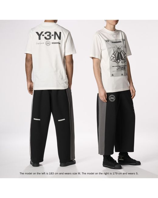 Y-3 White X Neighborhood Moth Graphic T-Shirt for men