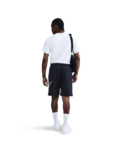 Nike Black Sportswear Club Graphic Shorts for men