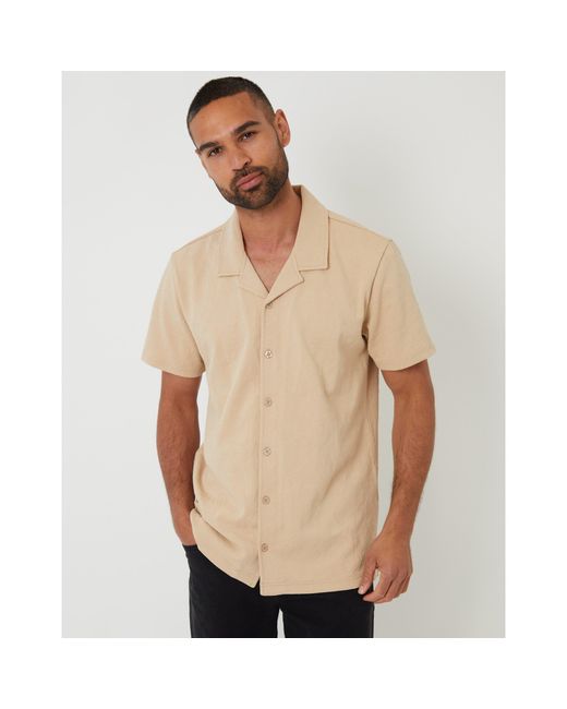 Threadbare Brown Darvel Short-Sleeve Patterned Shirt for men