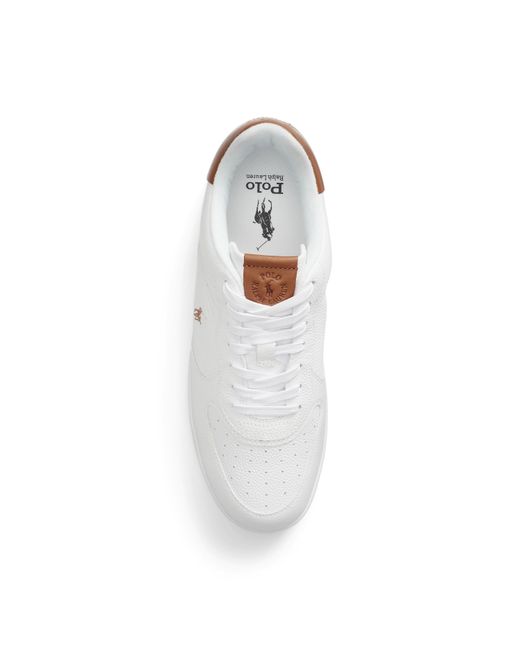 Polo Ralph Lauren White Master Court Trainers for men