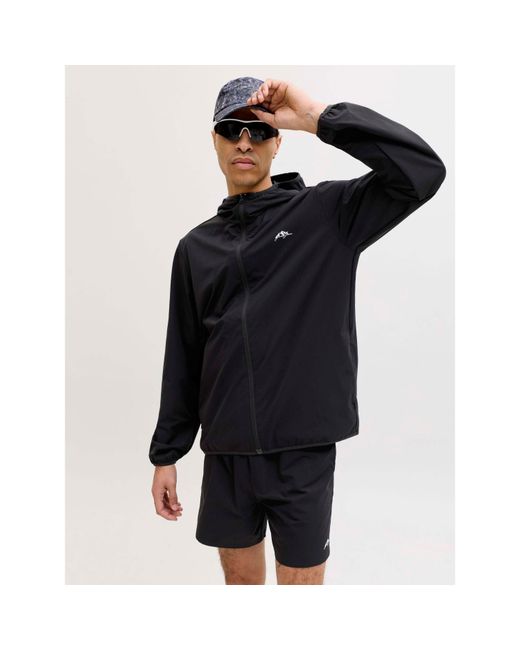 Jack & Jones Black Windbreaker And Shorts Set for men