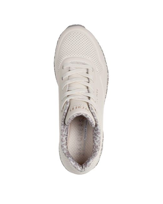 Skechers White Uno Stand On Air Trainers