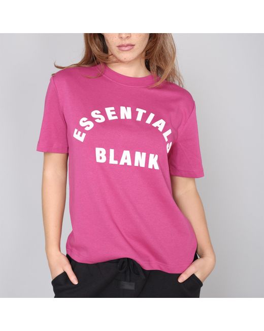 Blank Essentials Pink Blank Arched Print Puff T-Shirt Ladies