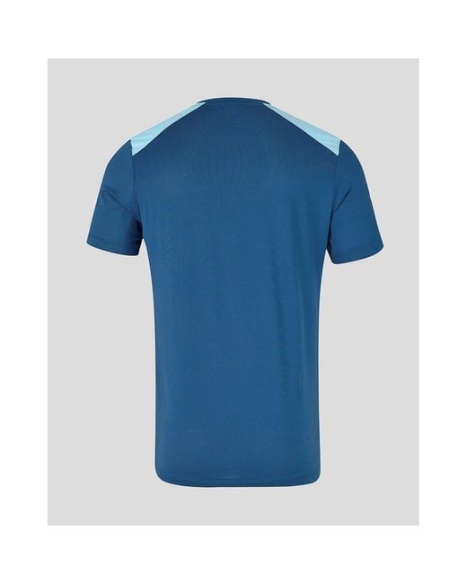 Castore Blue 26/27 England Cricket Training Short Sleeve Performance T-Shirt for men