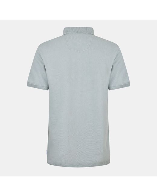 Peter Werth Gray Molton Short Sleeve Polo Shirt for men