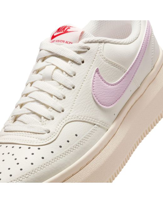 Nike Pink Court Vision Alta Leather Trainers