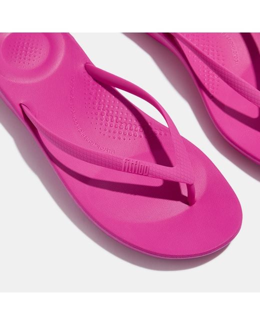Fitflop Pink Iqushion Ergonomic Flip Flops