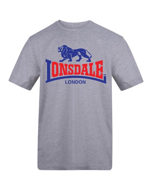 Lonsdale Gray Printed Logo Tee