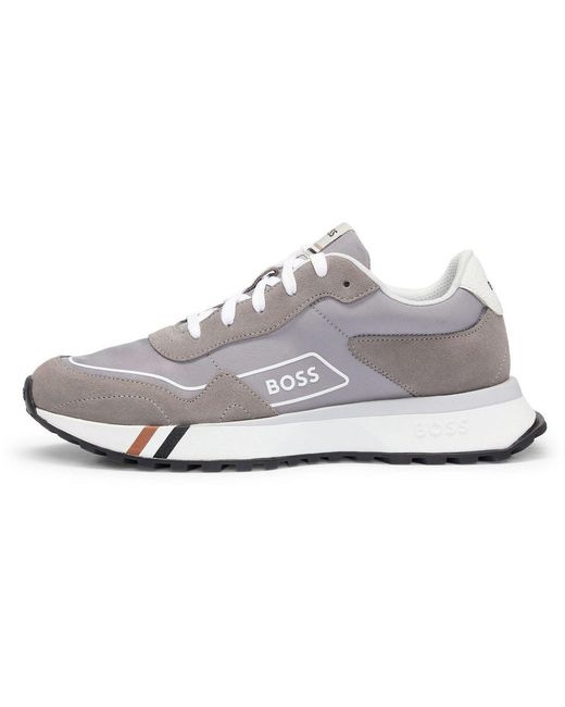 Boss Gray Jonah Runn Sdtx 10252308 01 Low-Top Trainers for men