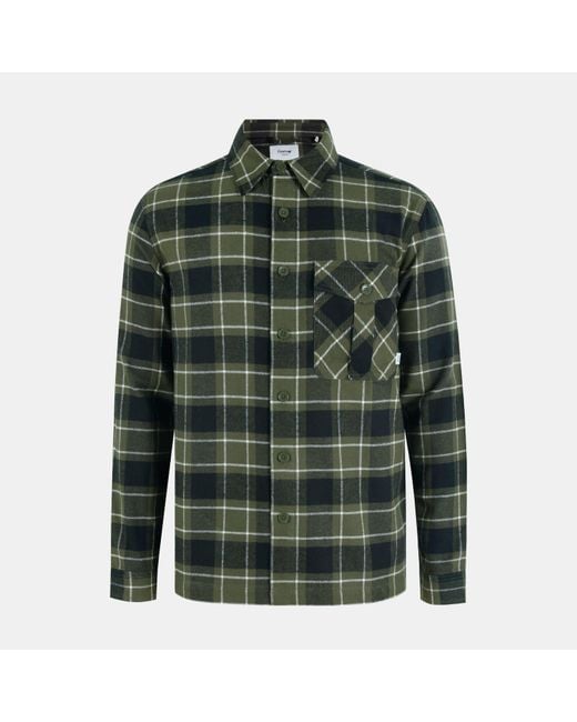 Firetrap Green Anthm Long-Sleeve Patterned Shirt for men