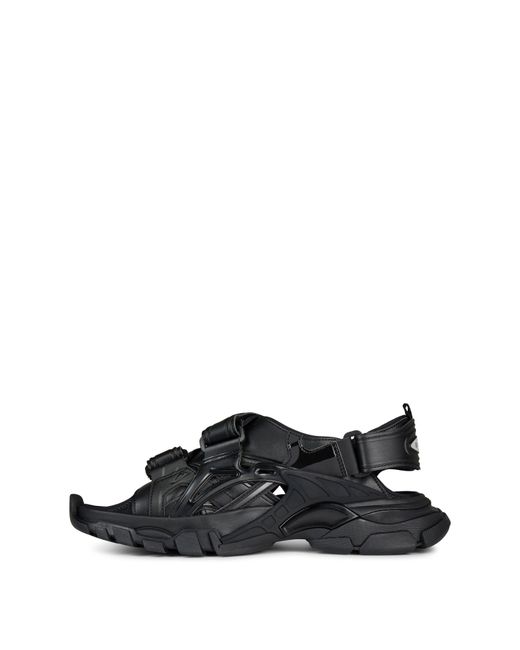 Balenciaga Black Neoprene Rubber Track Sandals for men