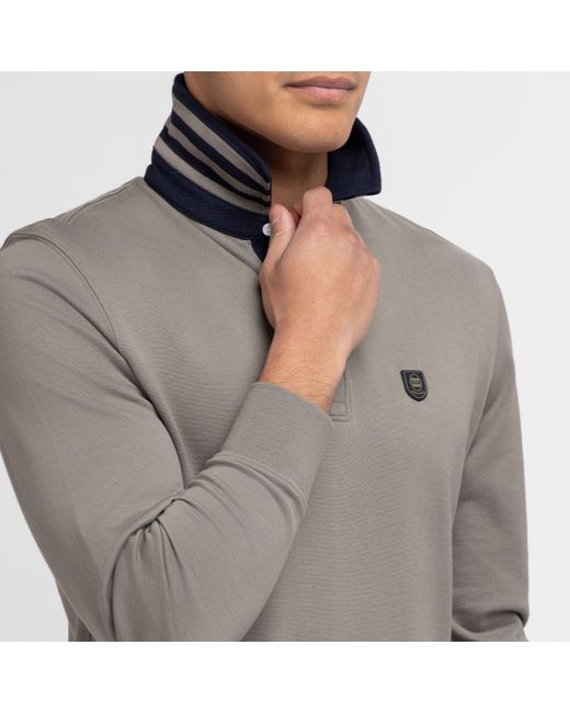 Eden Park Gray Dark Long-Sleeved Rugby Shirt for men