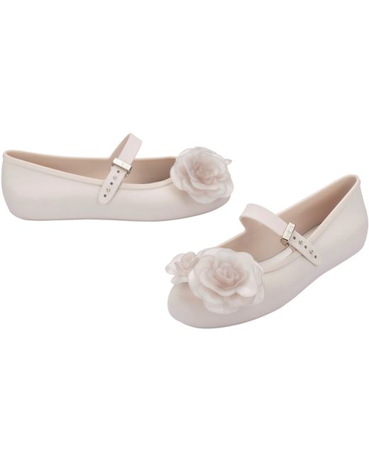 Melissa White Petal Ballet Pumps