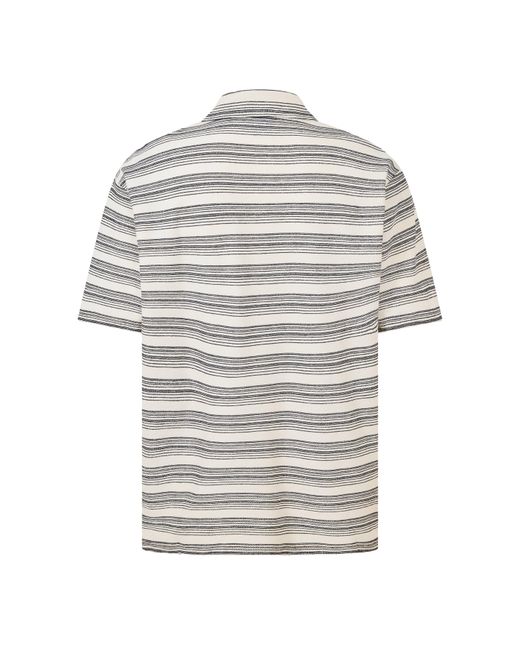 Jack & Jones Gray Striped Resort Polo for men
