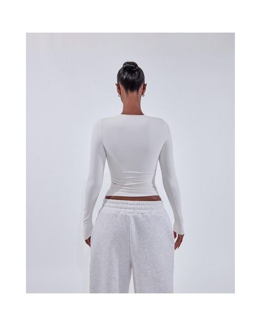 Mars the Label White Sculpt Long Sleeve Tee