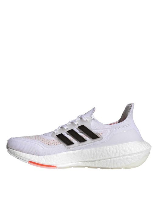 Adidas White Ultraboost 21 Running Shoes