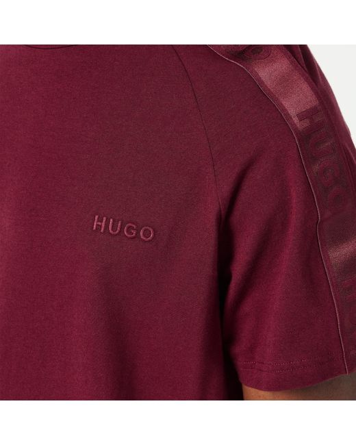 HUGO Red T-Shirt With Logo Signature Tape Detail for men