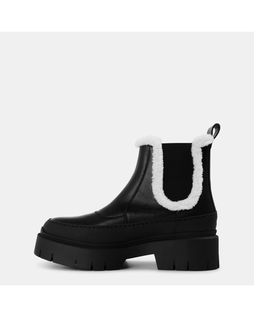 HUGO Black Hardware Detail Biker Boots
