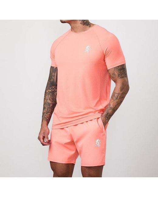 Gym King Pink Energy Tee for men