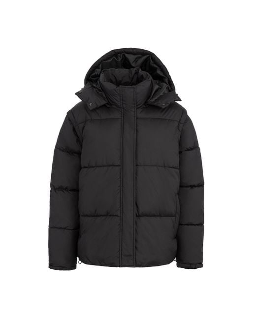 Slazenger 1881 Black Multiway 4-In-1 Detachable Hood Long Sleeve Puffer Jacket