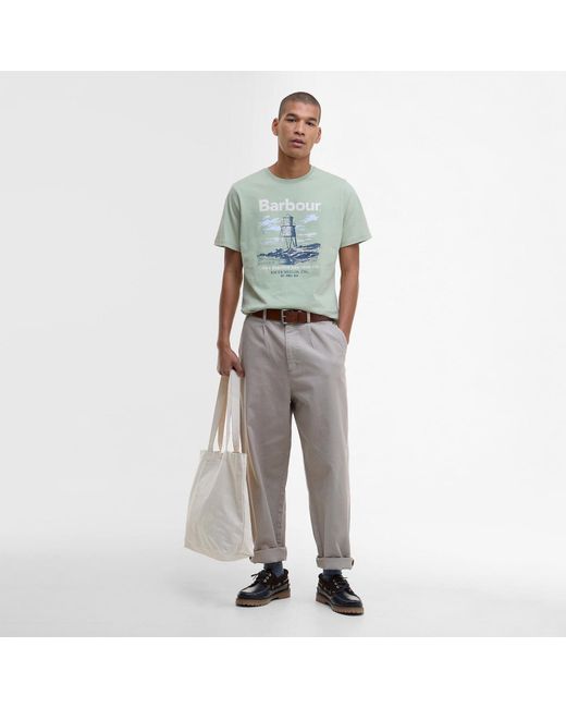 Barbour Green Harbourside T-Shirt for men