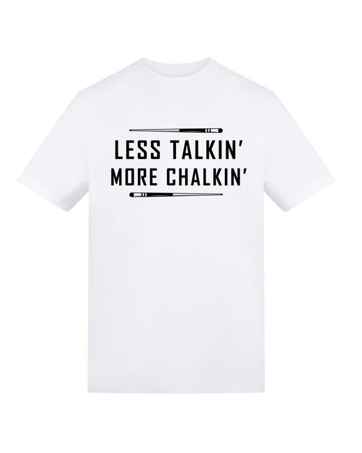 AWD White Adults Printed Snooker Tee