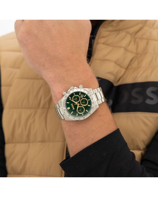 Boss Green Gents Hero Stainless Steel Bracelet Watch for men